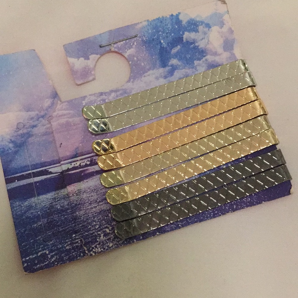 Silver & Gold hair clips from Urban Outfitters